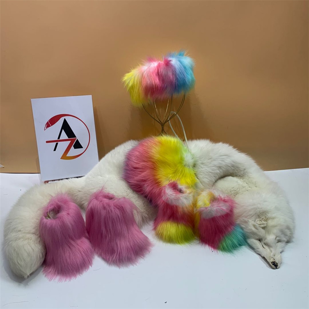 Winter warm furry 3 piece fur boot sets childrens fur coat and matching 1 pair faux fur boots