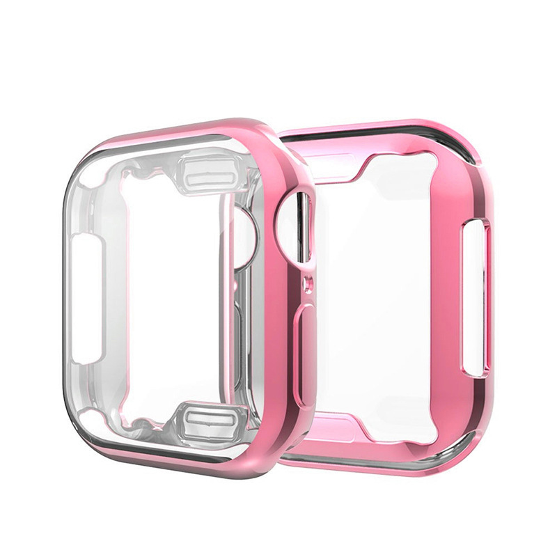 Роскошный ударопрочный чехол из ТПУ с электропластиной для Apple Watch Series 5/4/3/2/1