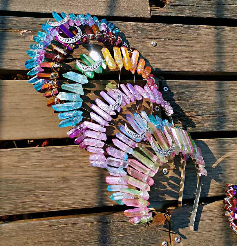 Hand made Кристалл Кварцевые hairbands драгоценные камни кристалл craft Xmas Питания Кристалл ИСЦЕЛЕНИЕ КАМНИ подарки