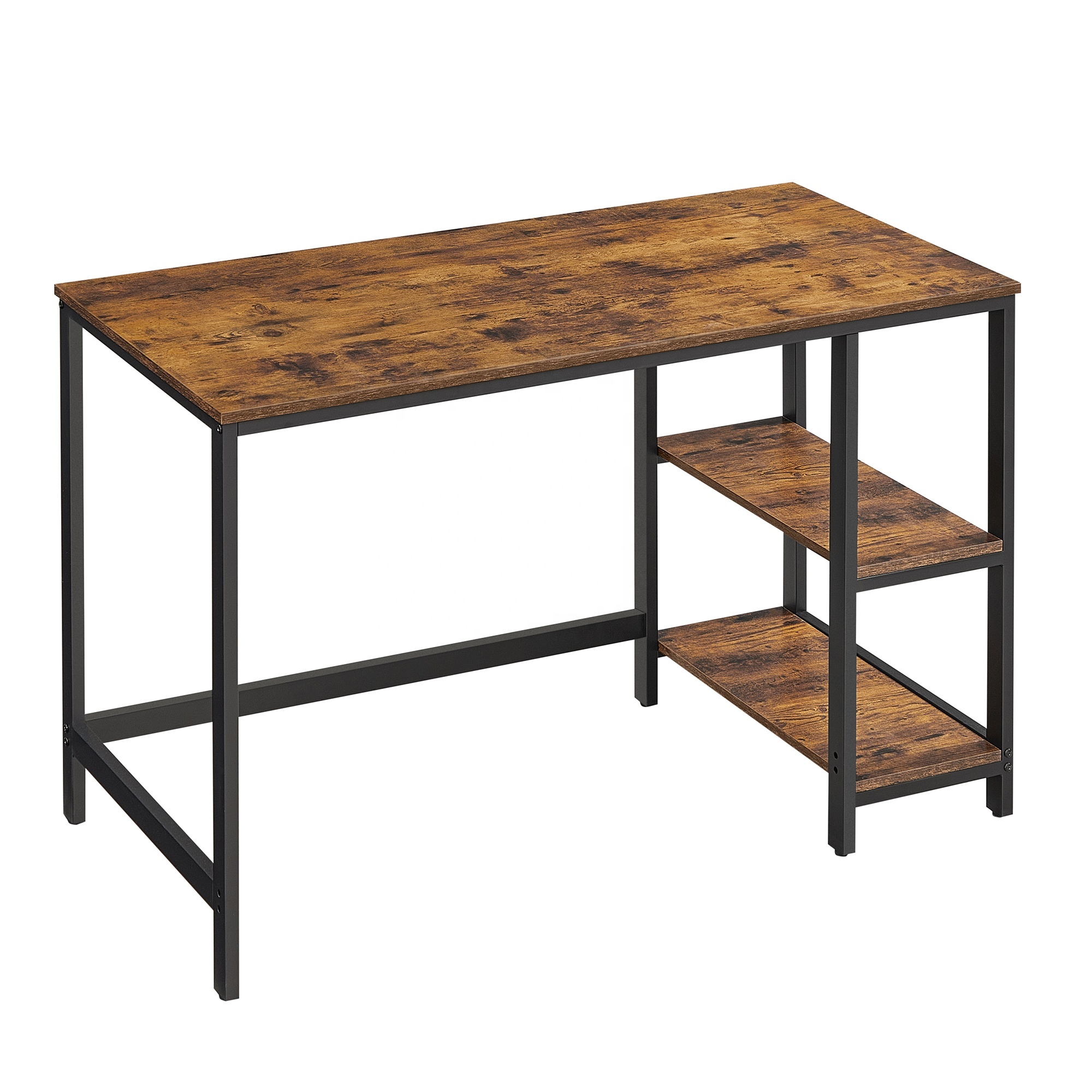 VASAGLE executive office computer table Work Table for Office Living Room Writing Desk with 2 Shelves on Left or Right