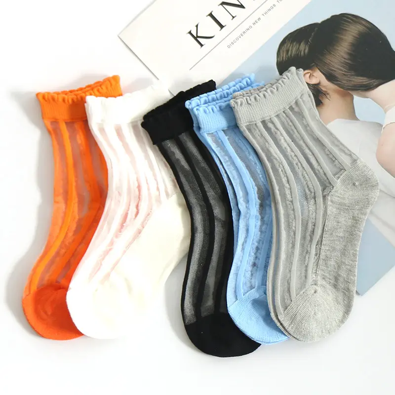 2021New Design Wholesale High Quality Baby Infant Kids Breathable Baby Lace Crew Socks