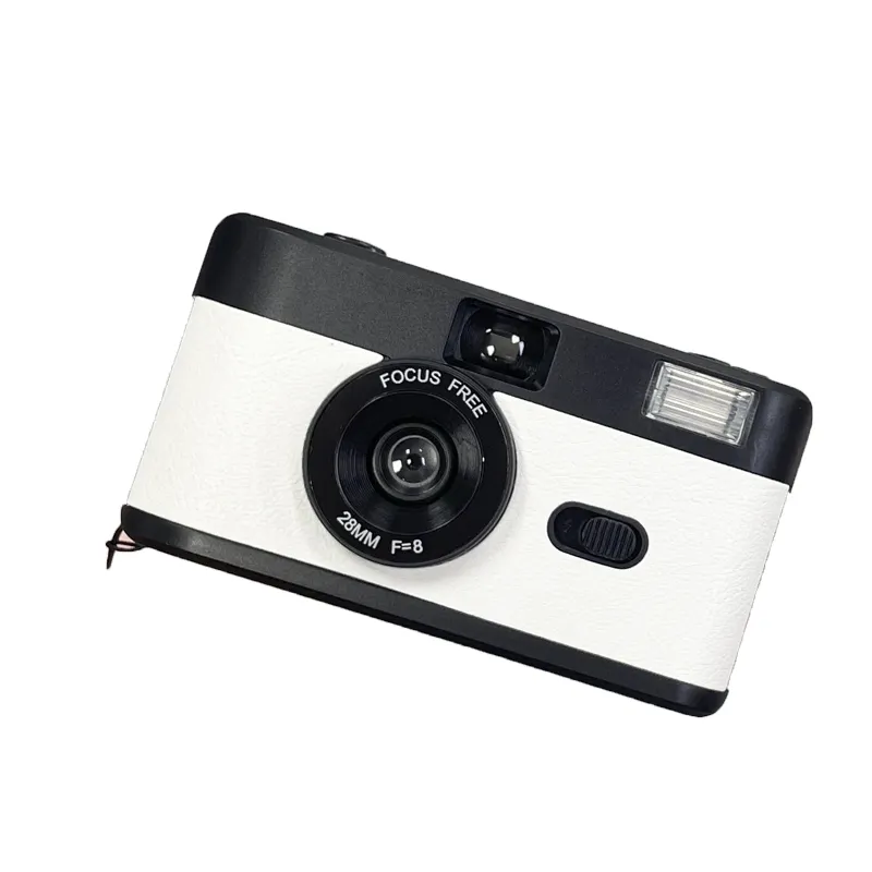 Premium Colorful Reloadable Non Disposable White 35mm Reusable Film Cameras With Flash Custom Kodak Vintage Retro M35 Re Usable