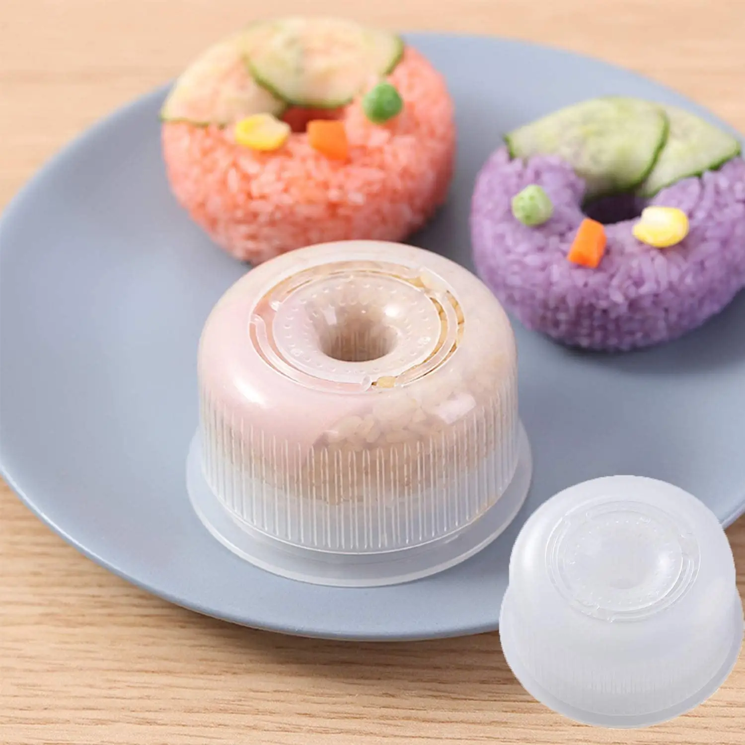 4 Pcs Nonstick Design Silicone Sushi Making Set Onigiri Mold Tool Set Donut Maker for Home Party DIY