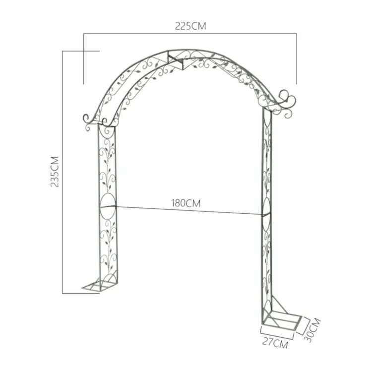 Flower Gated Wedding Metal Arch  Metal Arch For Wedding Decoration