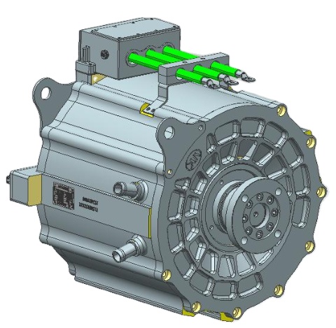 Hot-selling high-demand product, electric bus motor liquid cooling design, 80kw universal DC voltage motor