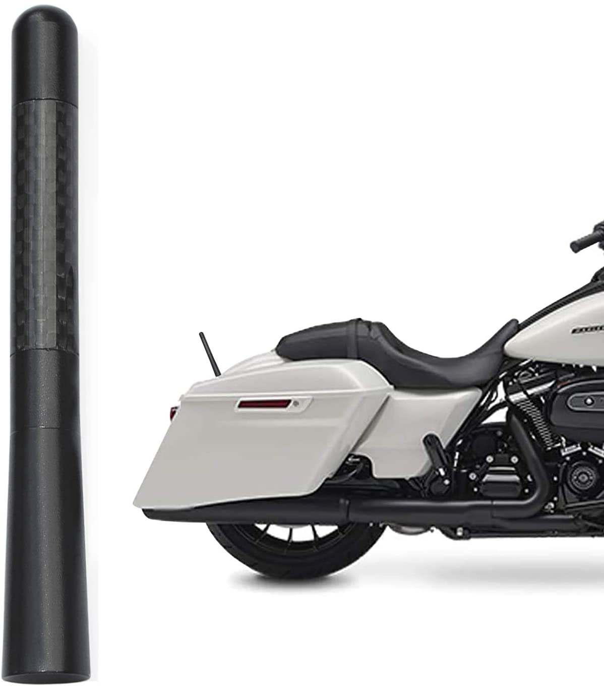 Антенна для мотоцикла Bingfu из углеродного волокна для Harley Davidson 1998-2020 Road King Softail Touring Street Glide Road Glide