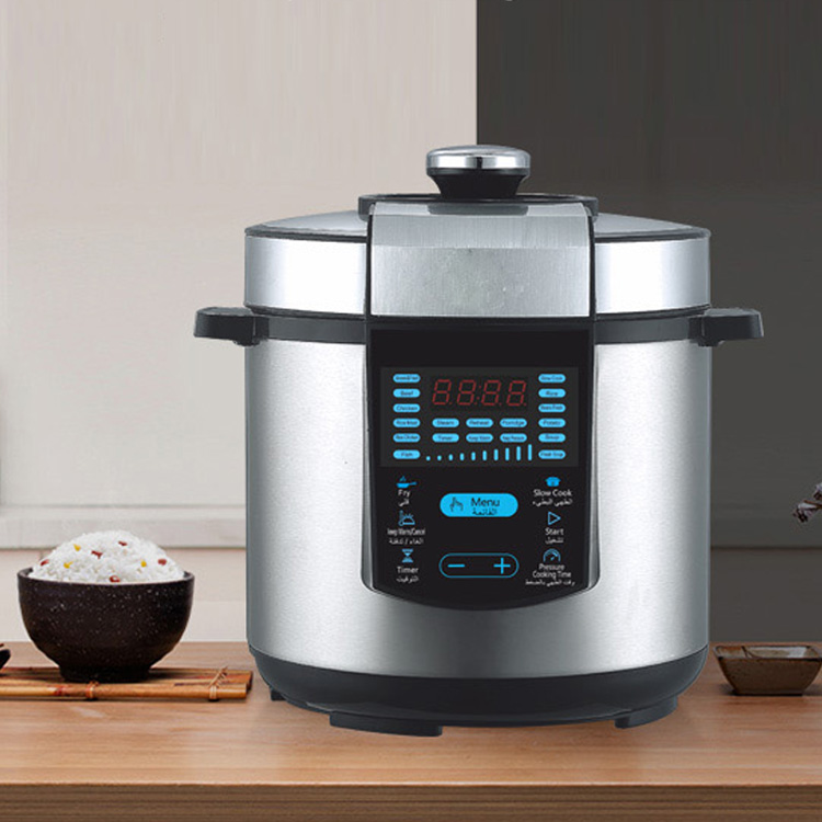 Amazon лучший продавец дешевый oem с корпусом из нержавеющей стали, алюминиевые внутренней поверхностью малой емкости черный 6 литров с антипригарным покрытием коммерческих скороварка