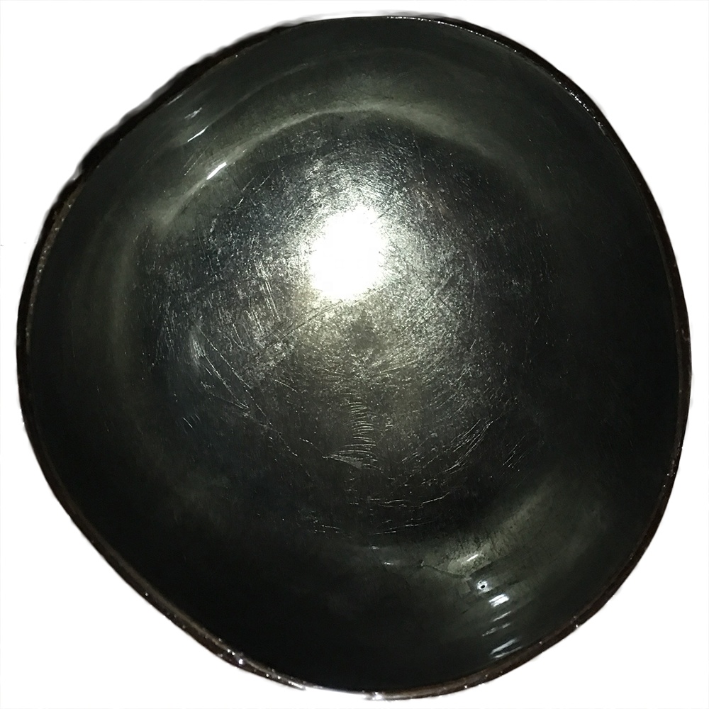Lacquered Coconut Bowl with silver inlaid