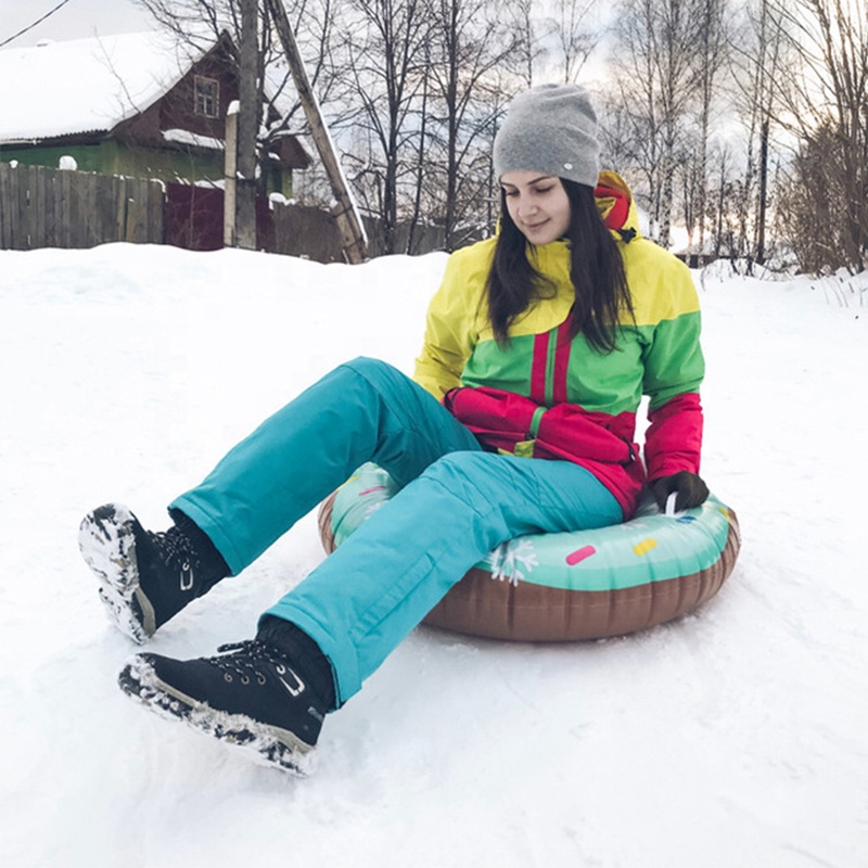 New Inflatable Donut Snow Sledding Tube Sport Lounge Inflatable Water Float Drifting hard bottom snow Ring tubes
