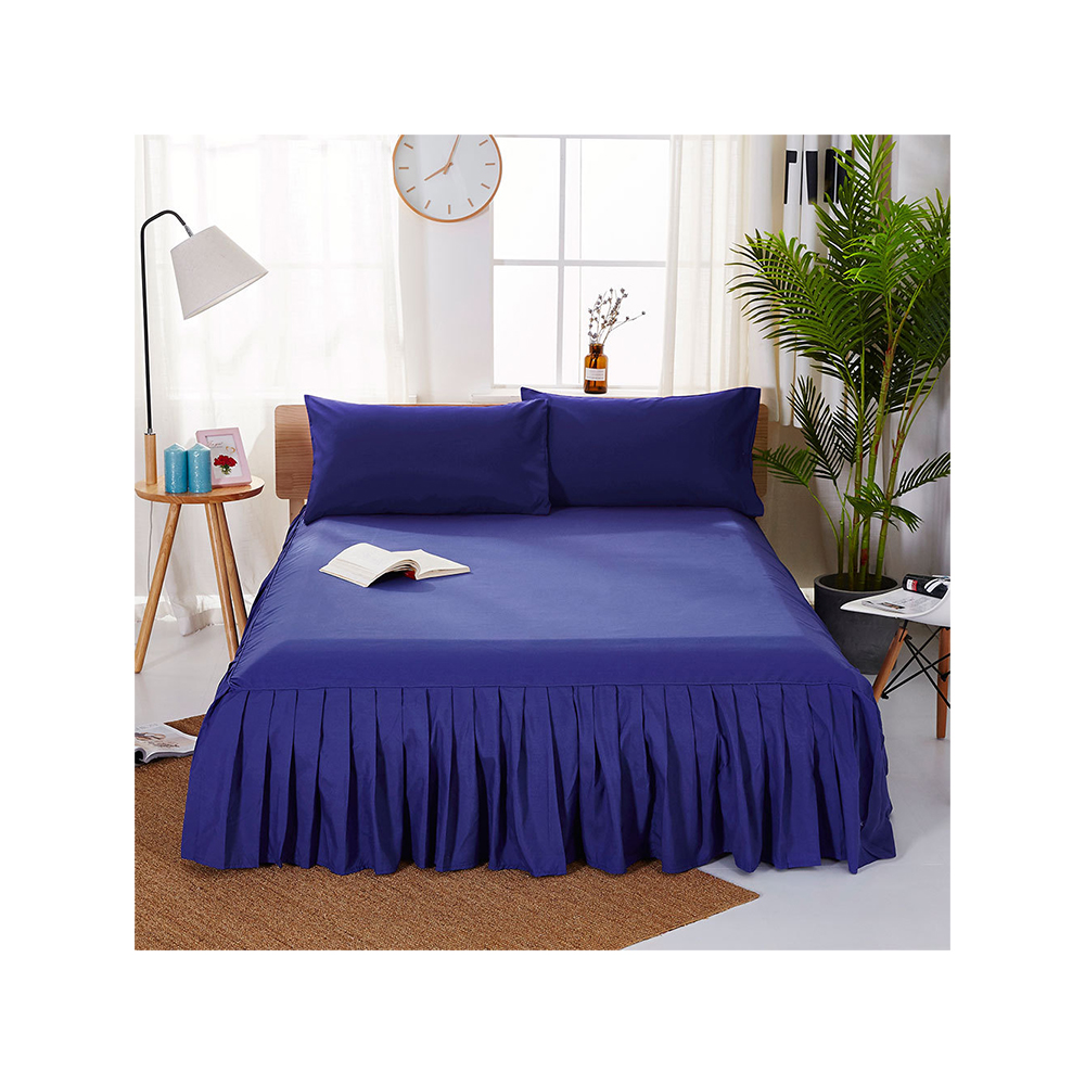 Solid color bed sheet frosted bedspread bed mattress protective cover bed skirt custom