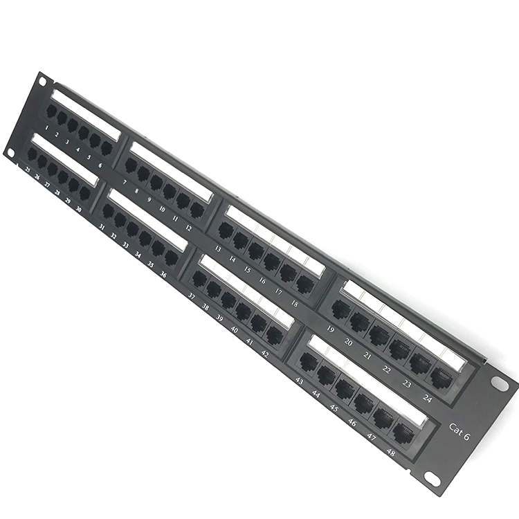 Gigabit Rj45 Ethernet 48 порт 2U Cat6 неэкранированная коммутационная панель Rj45