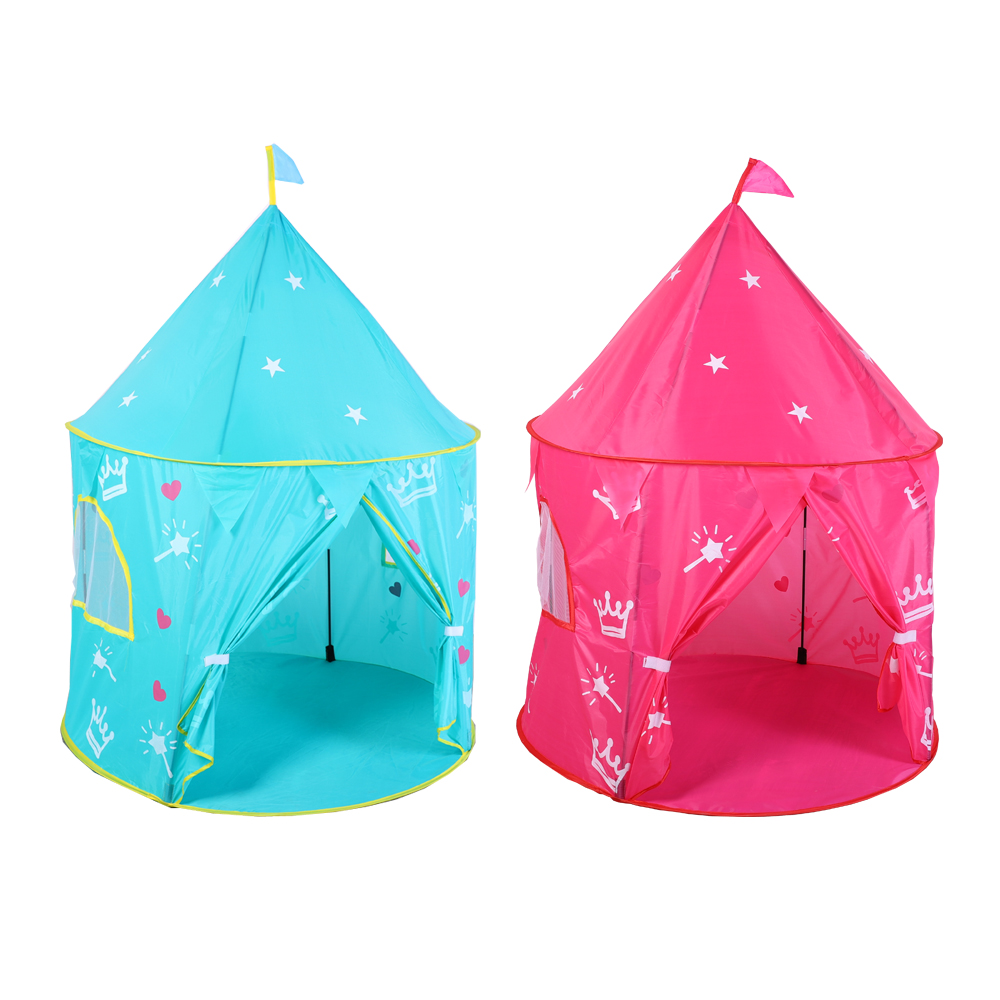 High quality pink Printing pop up Folding kids Castle tent play tent
