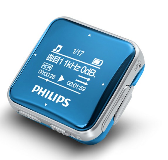 Портативный цифровой mp3-плеер Philips с удаленным экраном 8 Гб