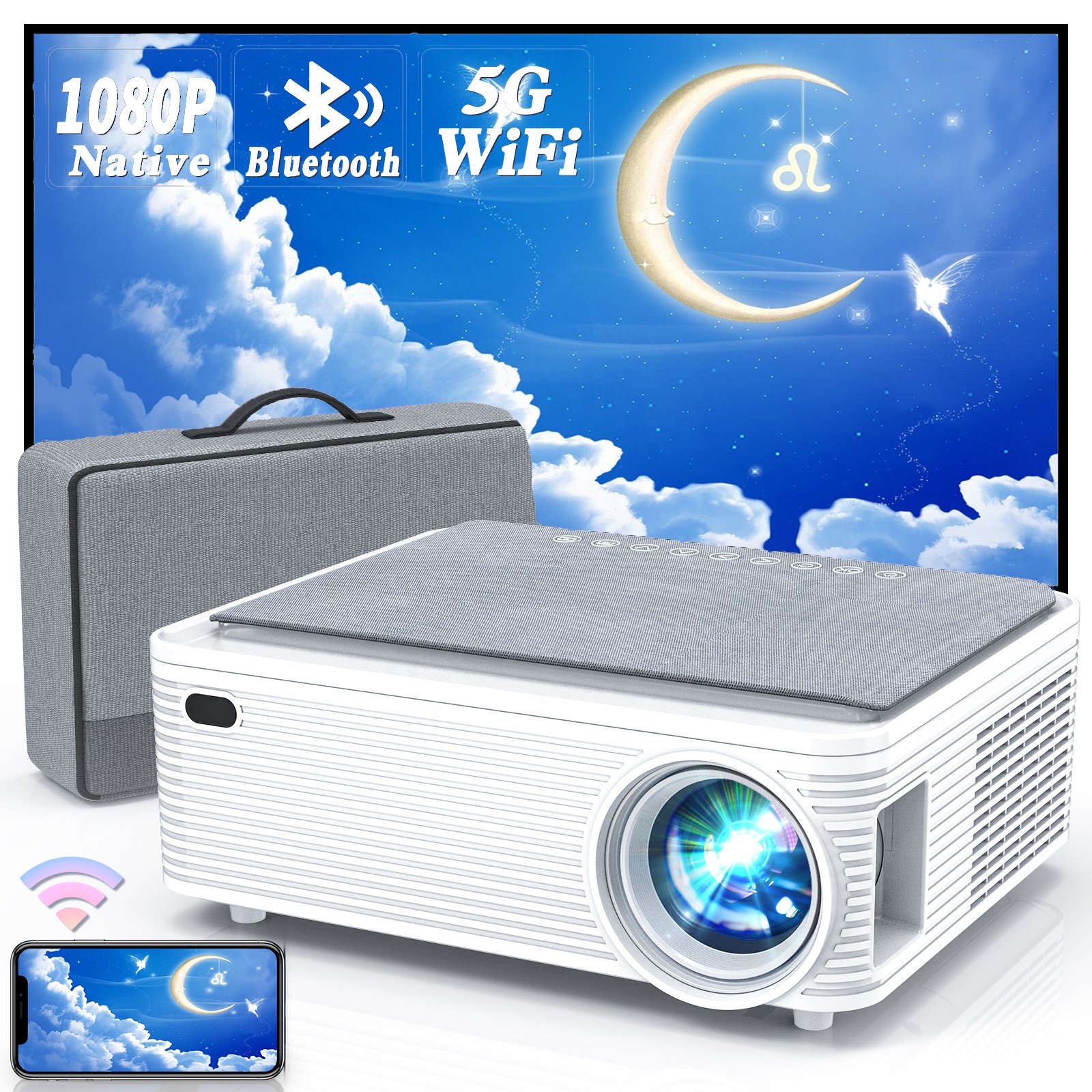 Популярный мобильный телефон WISELAZER Amazon, оригинальный 1080P Wanbo T2 Max, лучший карманный мини-проектор X5