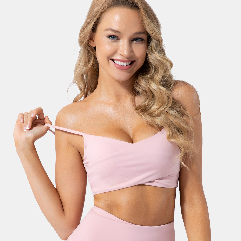 Summer new European and American sports gyms running underwear women's shock-proof vests Yoga Bras