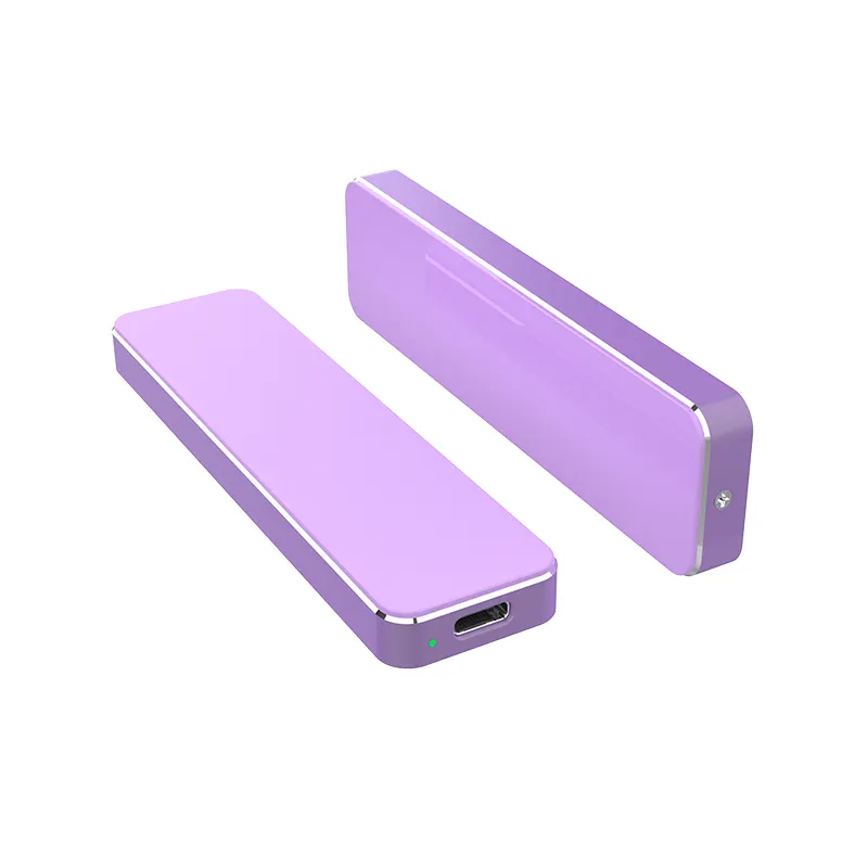 2021 Fashion Aluminum Alloy 2TB Memory Purple High Speed Hard Disk Case NVMe M Key M.2 Usb-c Nvme Enclosure External Cases