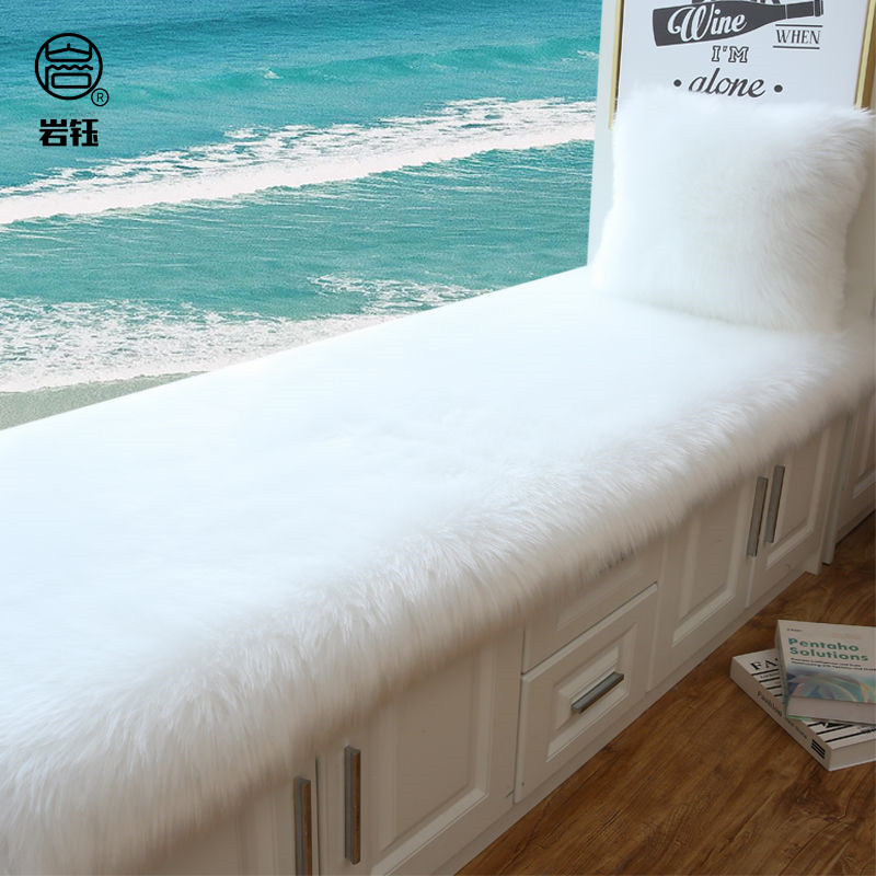 New style faux fur wool leather sofa carpet floor mat wool cushion bay window mat living room bedroom antiskid mat