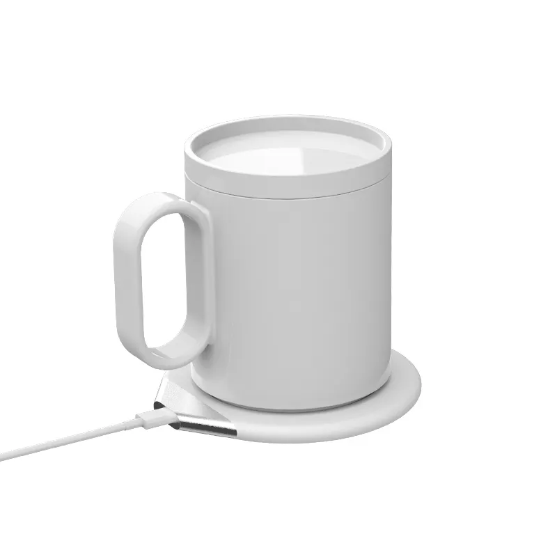 OEM hand ceramic heater temperature control inheat electric smart tea cup gift portable wireless charge usb coffee mug warmer