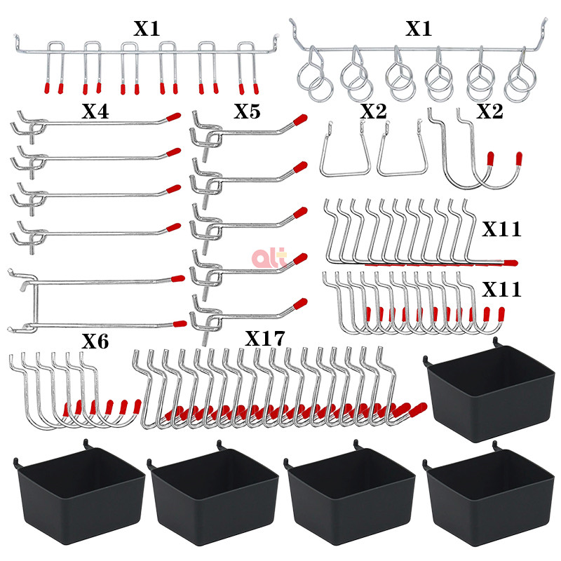 double loop pegboard hooks accessories set peg board wall straight snap hook metal pegboard with hook