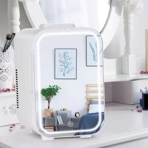 8L small portable cosmetic skincare refrigerator mini makeup beauty fridge glass mirror door display Bedroom refrigerator