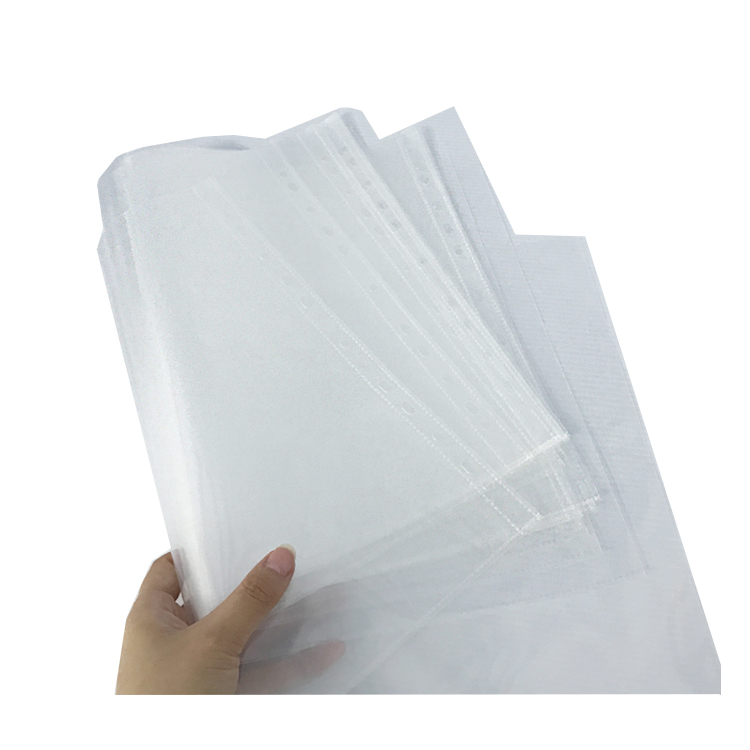 2019 Amazon Hot Sale 11 Holes High Transparency A4 Punch Pockets Sheet Pocket Page Protectors