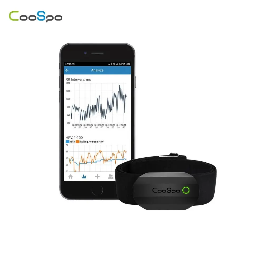 COOSPO Bluetooth and ANT+ Chest Strap Heart Rate Sensor for Cycling Computer