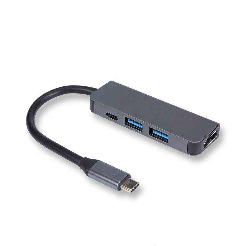Высокое качество 4 в 1 USB Type C концентратор к 4K HDMI + USB 4 в 1 USB C концентратор конвертер адаптер концентратор