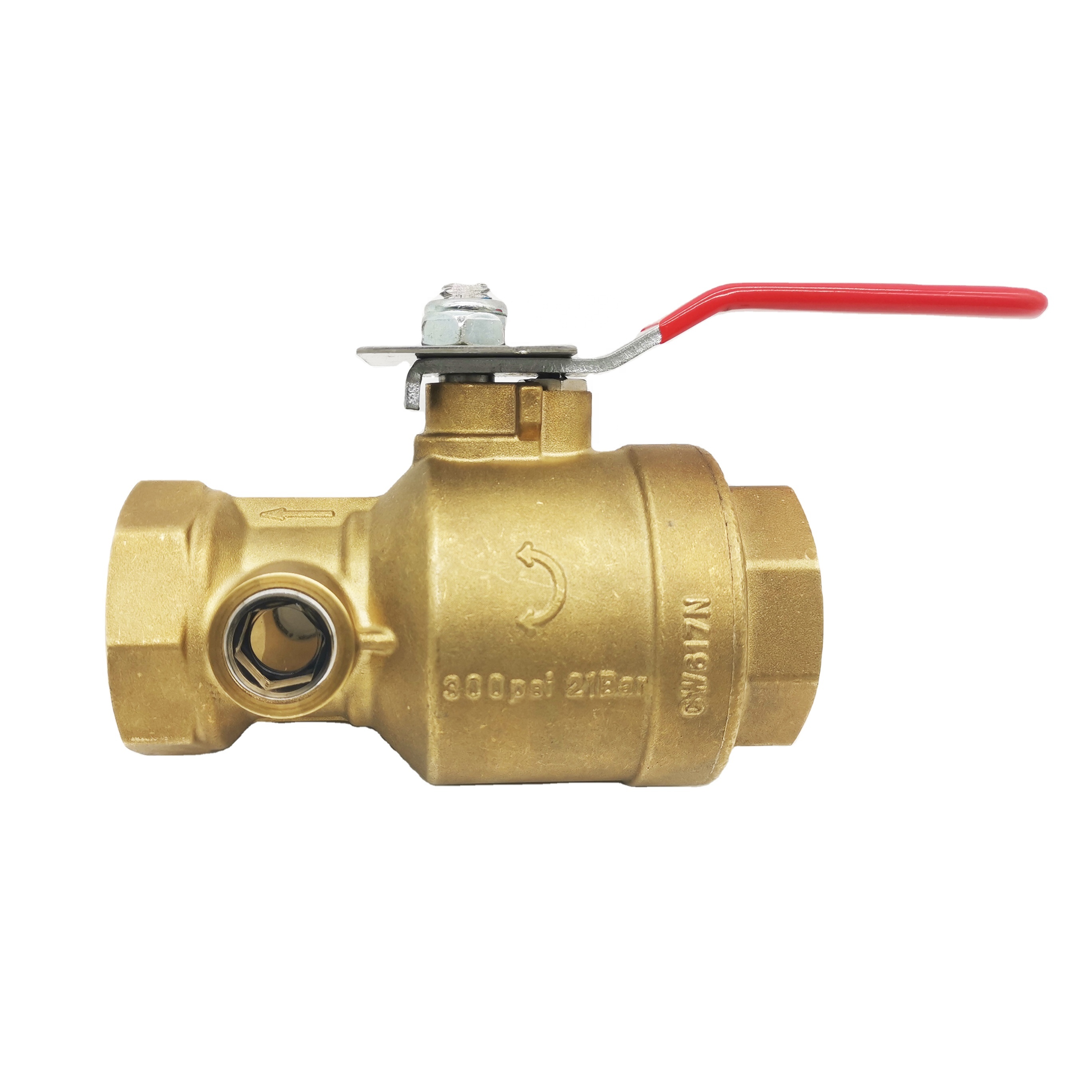 Green Valve High Quality 2inch Forged Brass Test Drain Ball Valve