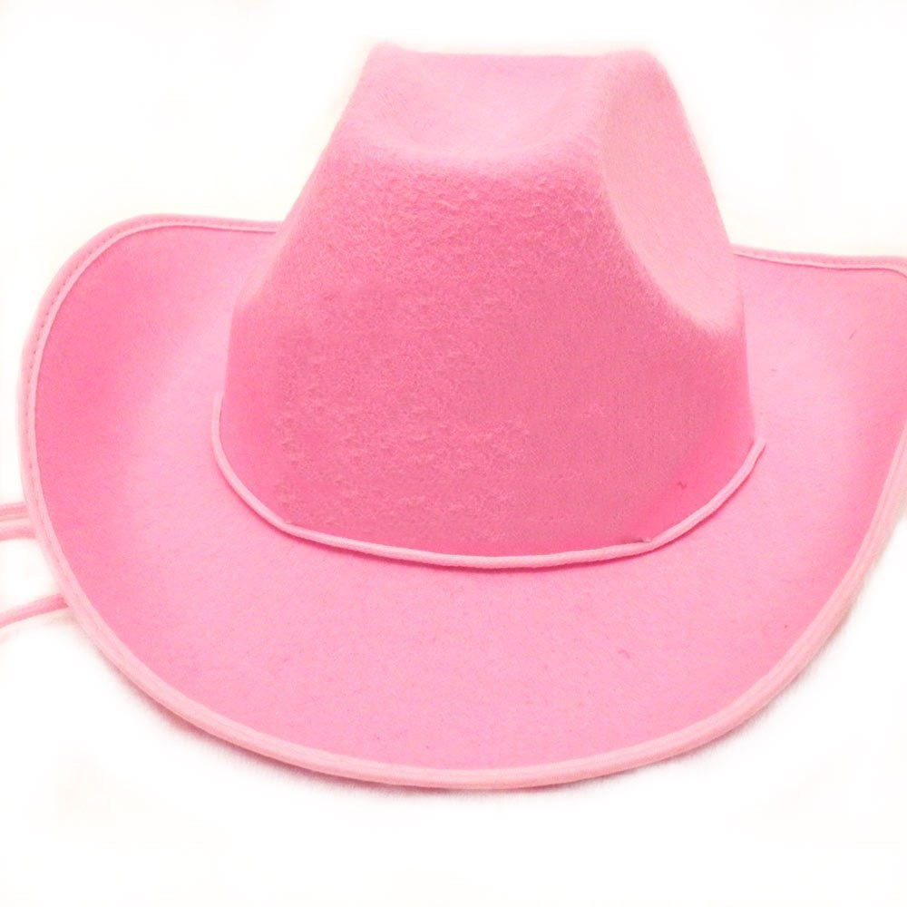 Дамская Ночная фетровая розовая шляпа cowgirl HEN-0059 с тиарой