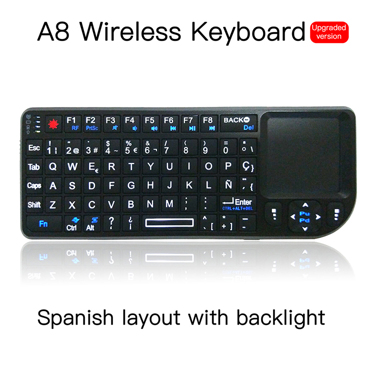 Оригинальная Беспроводная мини-клавиатура A8 2,4G Air Fly Mouse, ручной тачпад, игровая клавиатура для smart TV, Android tv box