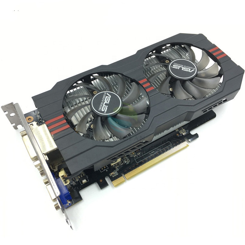Для Видеокарта ASUS GTX 750 Ti 2 Гб 128Bit GDDR5 видеокарты для nVIDIA Geforce GTX 750Ti б/у VGA-карт