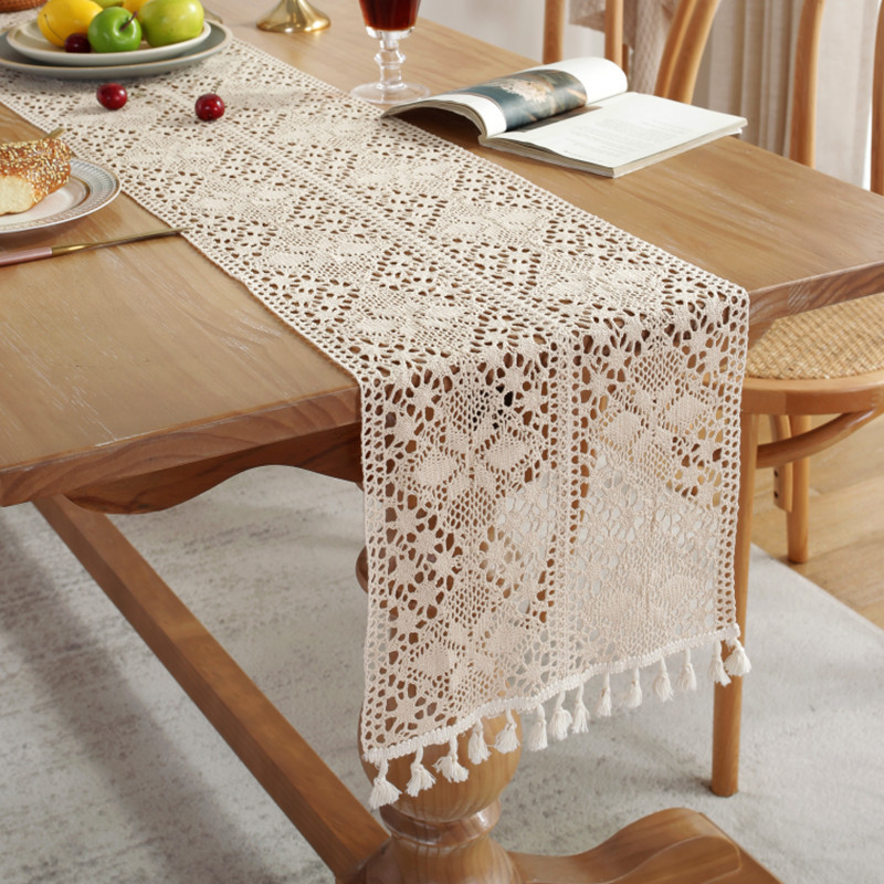 Macrame Handwoven Boho Wedding Table runner Decoration Bedding Blanket Table Runner