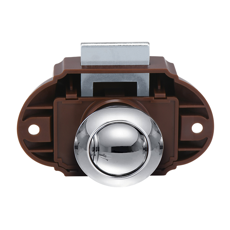 Large caravan RV single sided push button cupboard door lock