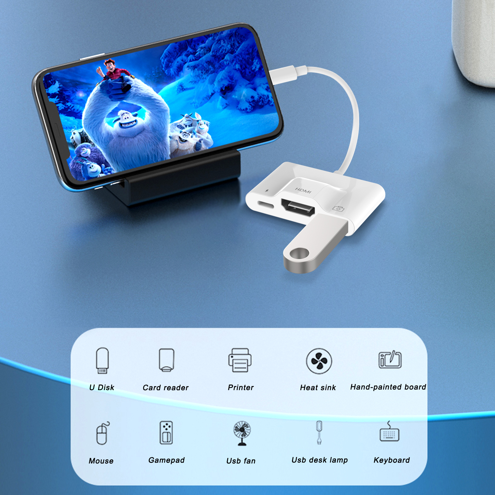 HDTV монитор проектор для iPhone Lightning до HD MI 4K видео цифровой av-кабель адаптер