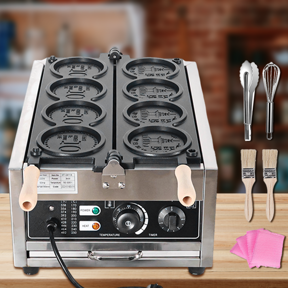 Customized snack equipment Cheese Gold Coin Waffle Maker