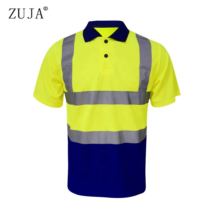 Фабрика ZUJA, рубашка-поло с коротким рукавом, высокая видимость, Hi Viz