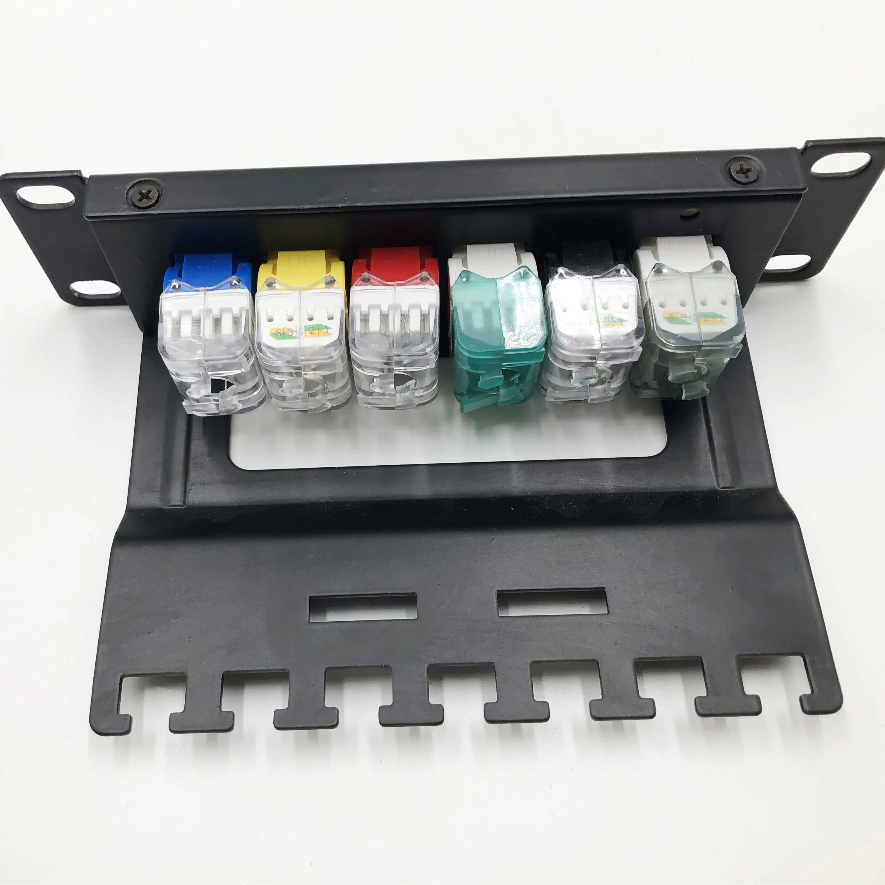 Factory 6 color indicator UTP blank patch panel with cable tie