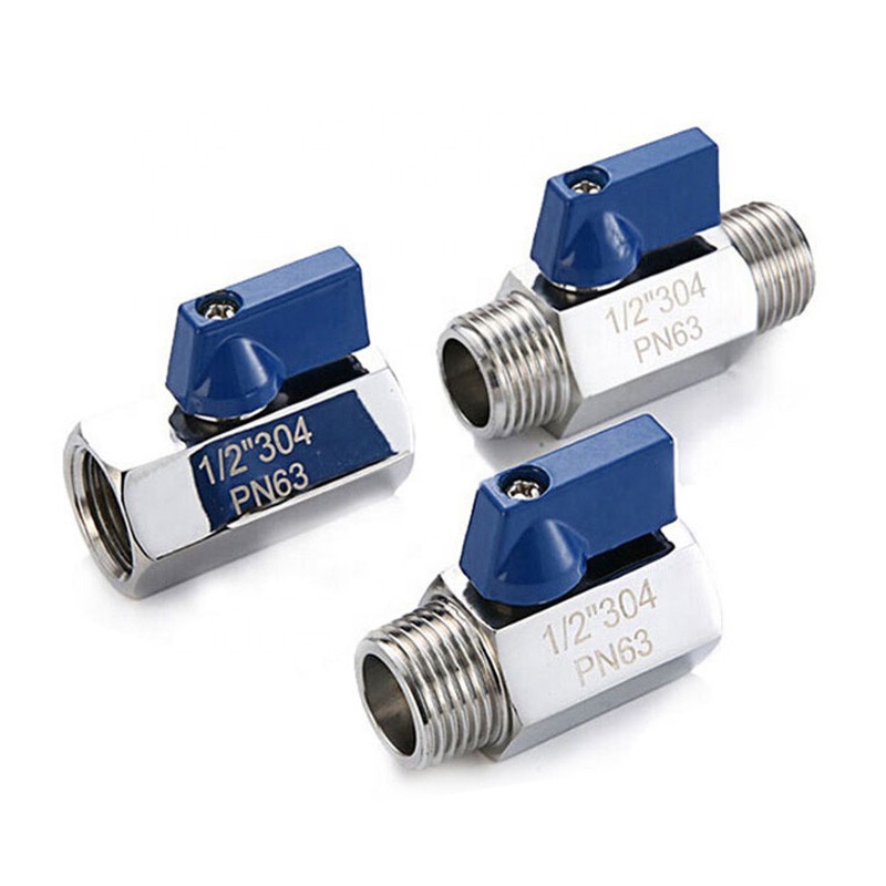 1/2 "SS304 316 BSP NPT Мужской и женский резьбовой с бабочкой Ручной мини шаровой кран, мини шаровой кран из нержавеющей стали