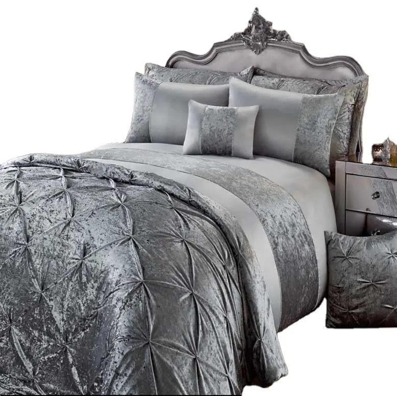 Luxury Crushed Velvet Bedspread set