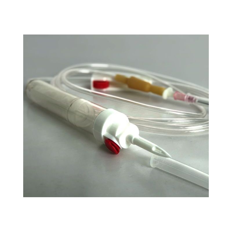 Manufacturer disposable with hypodermic needle blood transfusion giving set for hospital
