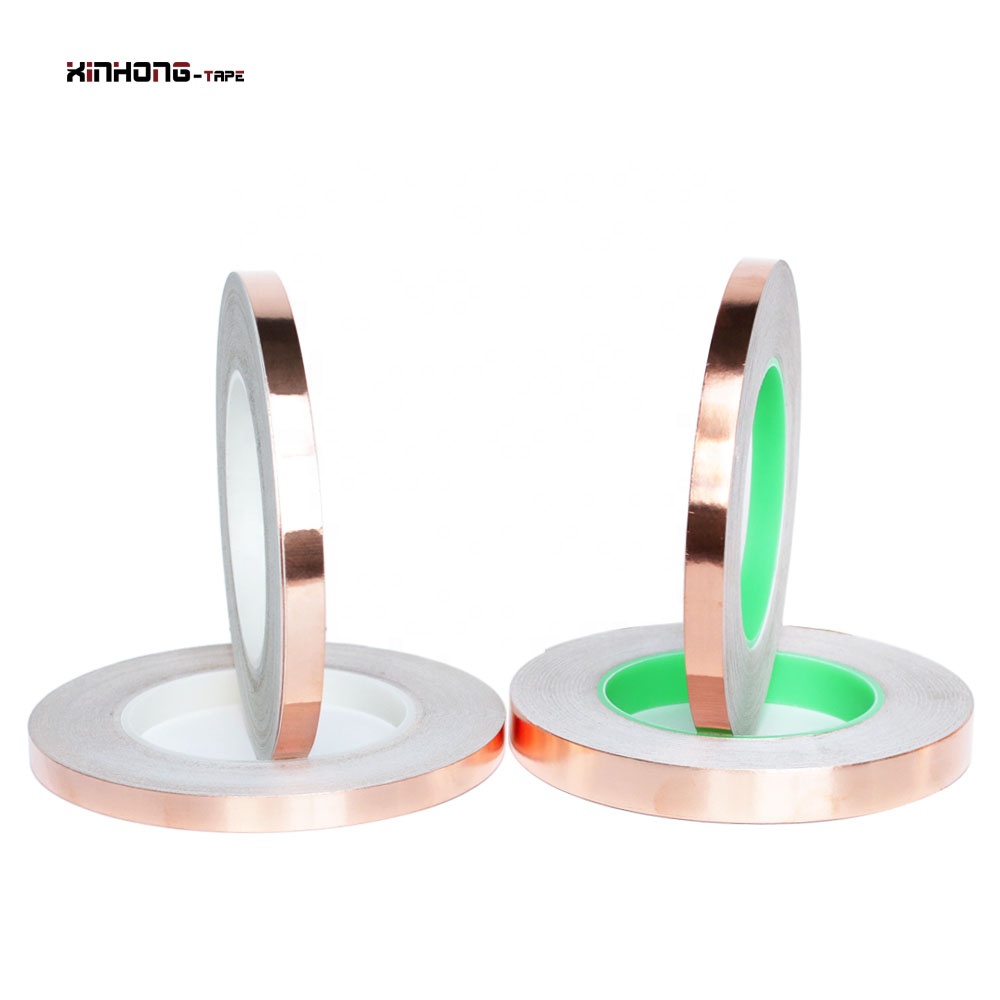 1- Recyclable Heat Resistant Single or Double Sided Conductive EMI Shielding Against Slug Snail Copper Foil Self Adhesive Tape
