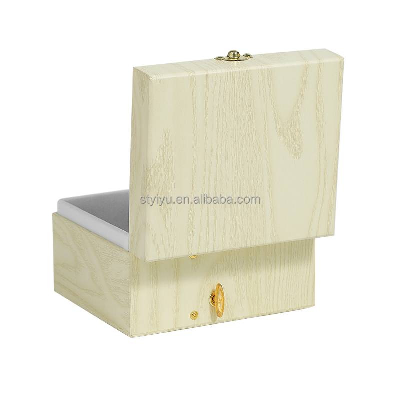 Unicorn Rotating Custom jewelry Set gift paper drawer box Wood Square Wood Music Box Hand Operated Paper music box