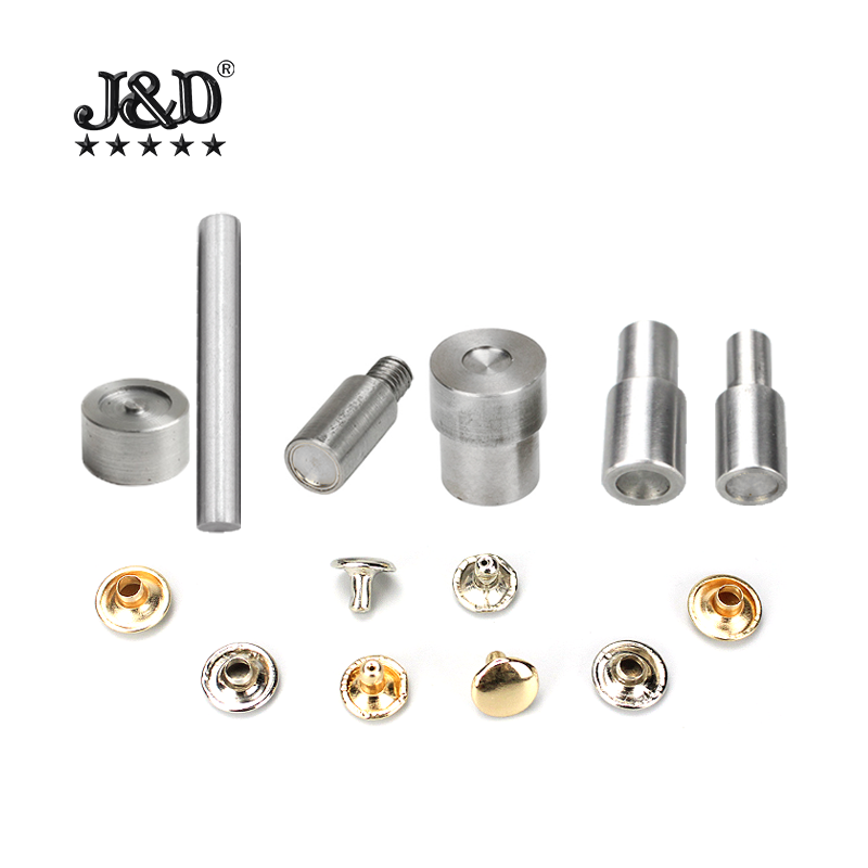 Rivet mounting die push button mold with magnetic hand-punched double-sided base hand press electric button installation tool