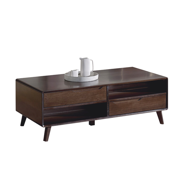 Classic TV Stand with Storage Cabinets Wood Home Furniture Center Table