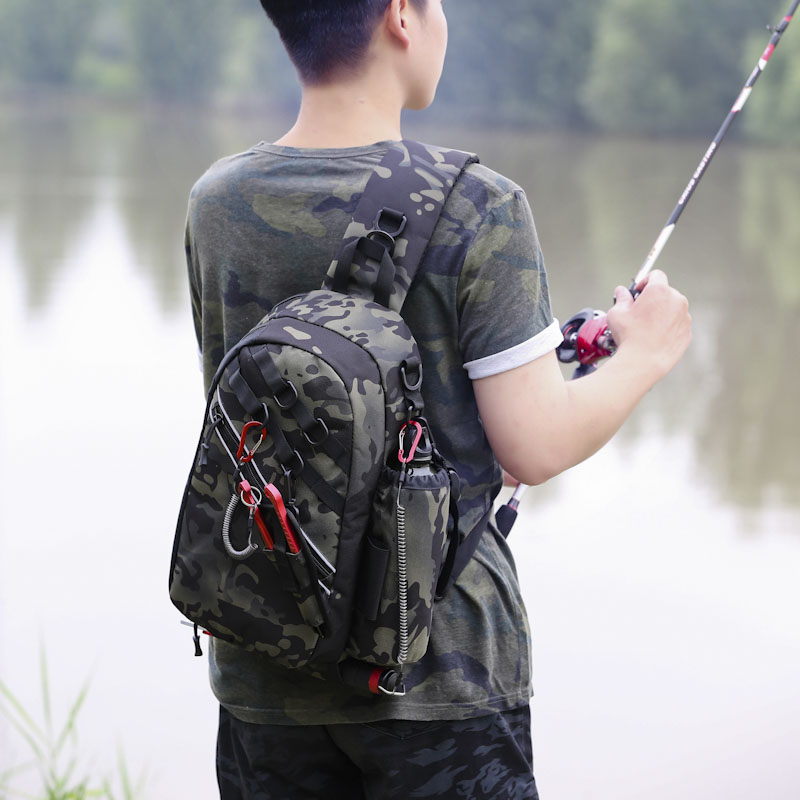 Fishing tackle rod bag portable fishing backpack