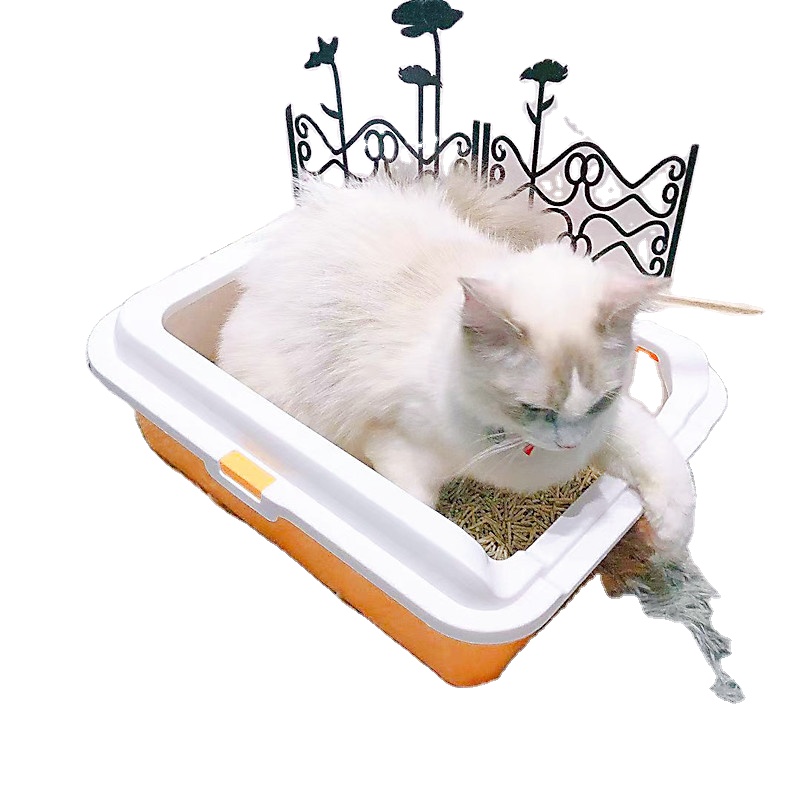 New Removable Practical Square Double Grid Large Cat Litter Box Cat Litter Box Toilet Cat Litter Box Enclosure