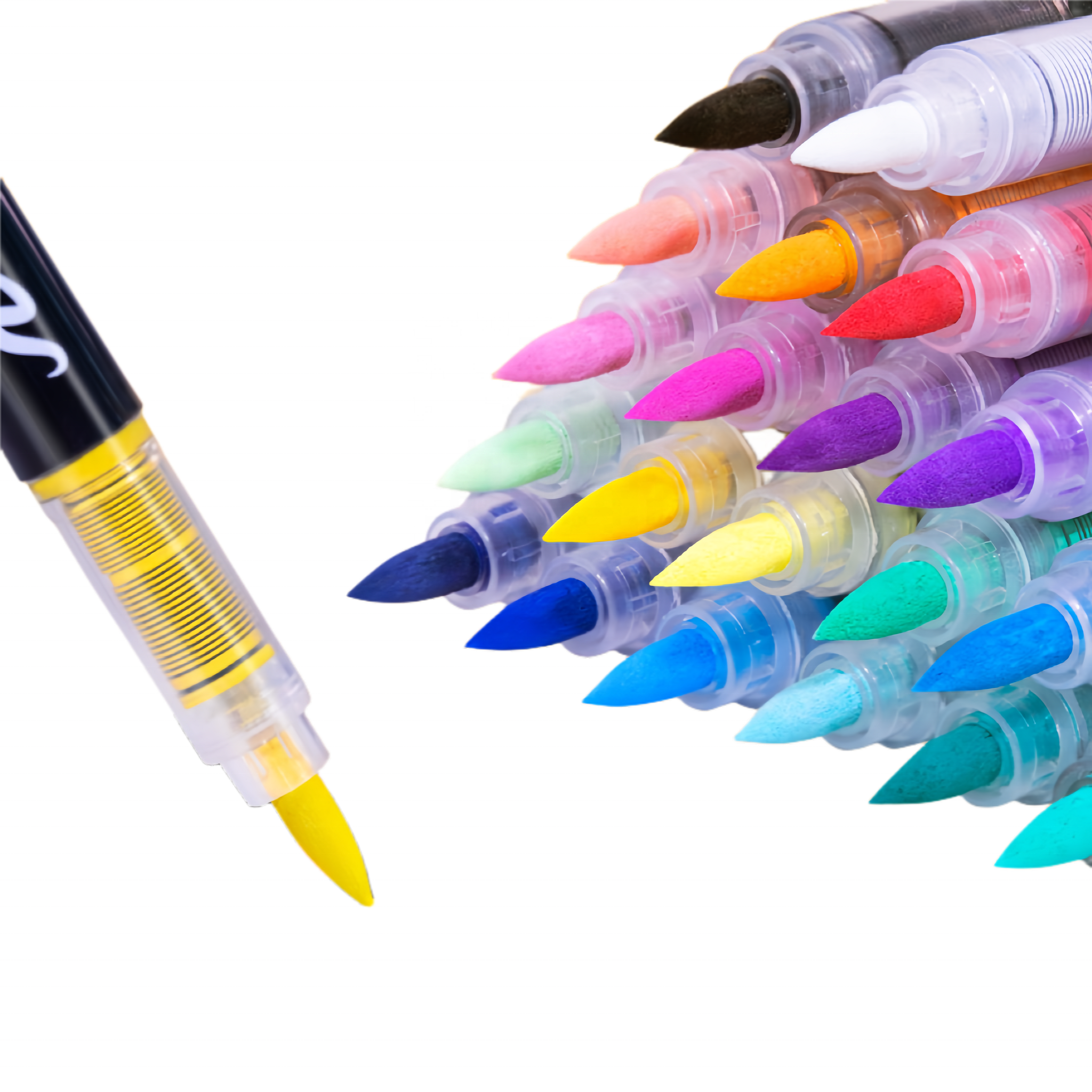 Straight Liquid Acrylic Marker 12 18 36 48 60 Color soft head Brush Student Art diy Hand Drawing Doodle Pen Stationery set