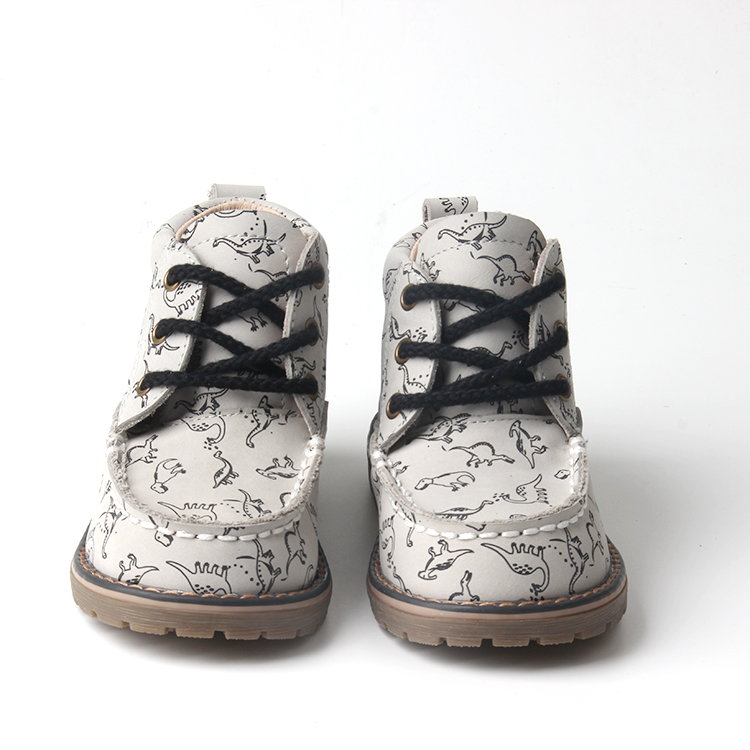 New Stylish Kids Booties Shoes Genuine Leather Children's Boots Shoes In Hard Rubber Sole