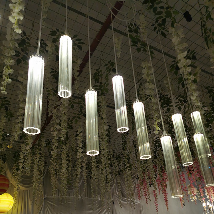 Wholesale new 10 head plum blossom tube chandelier wedding hall holiday party ceiling decorative lamps