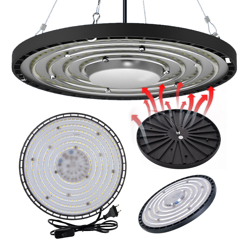 LED 100W 150W 200W НЛО высокий свет залива AC220V алюминиевый корпус 4000K нейтральный свет/6000K холодный белый IP65 водонепроницаемый Наружное освещение лампы